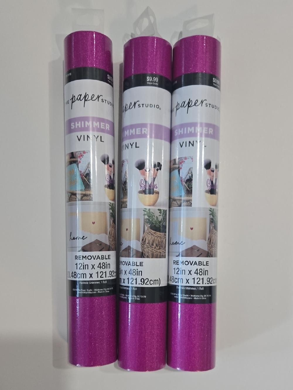 Shimmer Vinyl Removable Adhesive - Fuchsia